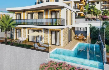 Kargicak luxury villas within top Alanya complex